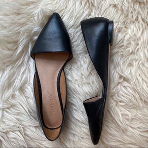 Madewell Lydia Black Pointy Toe Flats